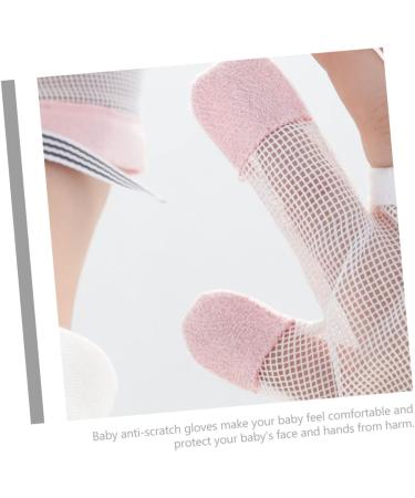 KOMBIUDA Baby Mittens 3 Pairs - Anti-Scratch Breathable Finger Gloves for Infant - No Thumb Stop Mesh Mitts - Prevent Scratches & Sucking - Size L - 2x3pcs - Buy Online on SooperMarket.com