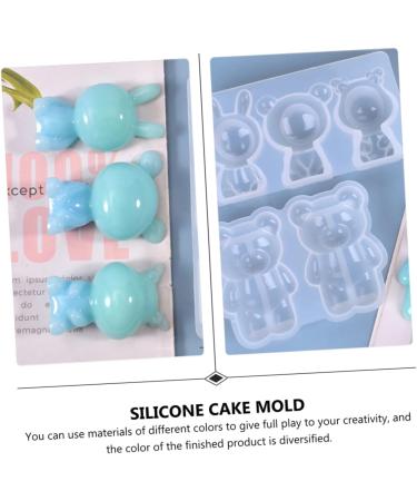 2pcs Coaster DIY Doll Shape Pendants Silicone Baking Mold Ornaments Adorable Ornament Dessert 11.5X6.3X2.4CM White - Buy Online on SooperMarket.com