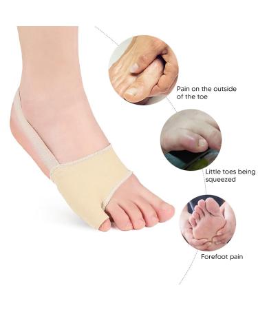 Bunionette Sleeves with Elastic Strap Pinky Toe Corrector and Orthopedic Bunion Splint (Small) - Buy Online on SooperMarket.com