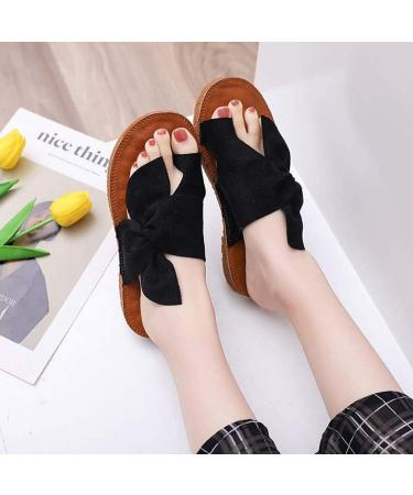 LGZY Women Comfy Platform Sandal Shoes - Bunion Correctors for Big Toes - Pain Relief and Style for Summer Beach and Daily Wear - Black, Size 39 - Buy Online on SooperMarket.com