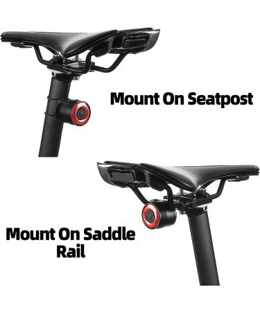 ROCKBROS USB Rechargeable Bike Tail Light | Auto On/Off Sensor | IPX6 Waterproof | 4 Light Modes - Cycling Safety Light for Night Riding - Buy Online on SooperMarket.com