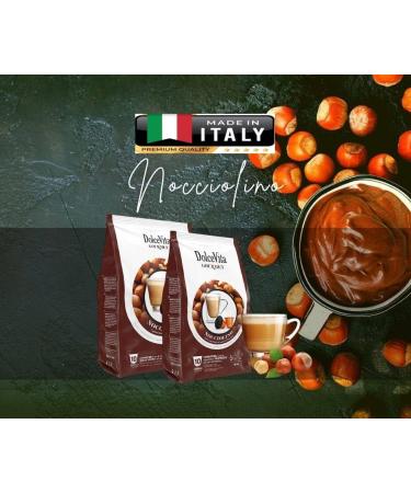 Dolce Vita Nespresso Compatible Pods Italian Hazelnut Coffee. Fusion of Rich Nutty Bliss and Classic Latte Flavour. Your Perfect Afternoon Escape! 20 capsules - Buy Online on SooperMarket.com