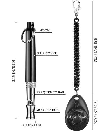 Ultrasonic Dog Whistle for Recall Stop Barking Professional Dog Training Clicker Set Adjustable Frequencies Lanyard Included - Buy Online on SooperMarket.com