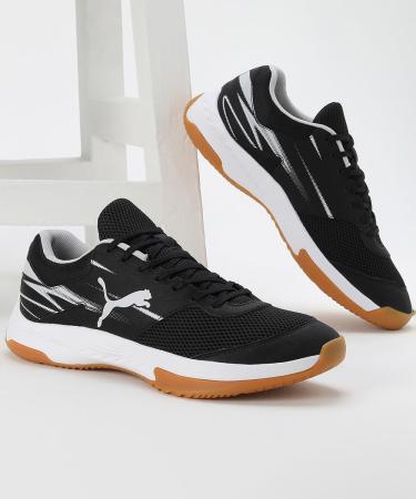 PUMA Men's Varion II Indoor Sneakers - 40.5 EU Black Gray Yellow Blaze - International Shipping Available - Buy Online on SooperMarket.com