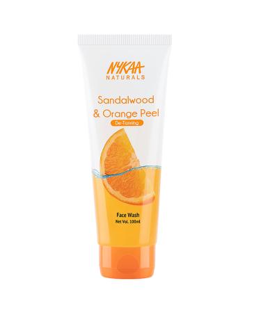 Nykaa Naturals Face Wash Sandalwood and Orange 3.38 oz - Moisturizing Face Cleanser - Removes Makeup - Soothing Skin Care Packed with Antioxidants Sandalwood and Orange 3.38 Fl Oz (Pack of 1)