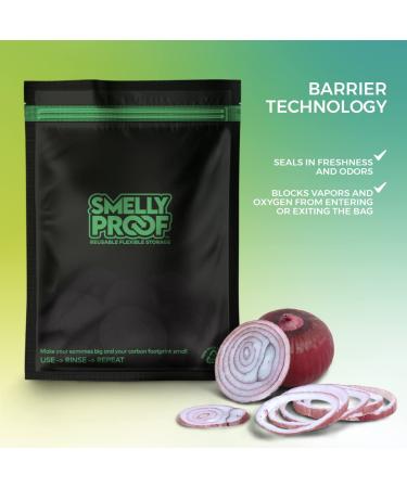 Smelly Proof Reusable Food Storage Container Bags - BPA Free PEVA Freezer Bags - Dishwasher Safe - No Odor Triple Zip - 10 Pack (Medium 6.5 x 7.5) - Buy Online on SooperMarket.com
