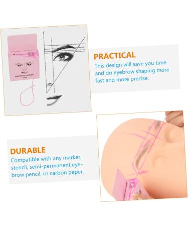 Healeved 3pcs Eyebrow Measurement Tool Eye Brow Corrector Cosmetic Measuring Tools Pink Household - Buy Online on SooperMarket.com