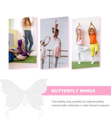 ibasenice Girls Wings Fairy Wings Butterfly Wing Dress Up Butterfly Wing Prop Elegant Style Butterfly Wing White - Buy Online on SooperMarket.com