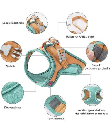 Fueegue Cat Harness with Leash - Escape Proof Adjustable & Soft for Cats & Dogs - Green XXL - Buy Online on SooperMarket.com