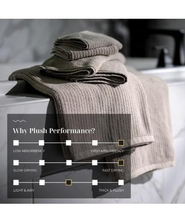 LUXOME Plush Performance Oversized Bath Sheet Set | 36 x 70 | Highly Absorbent - Oyster (Tan) | 2-Piece Set - Buy Online on SooperMarket.com