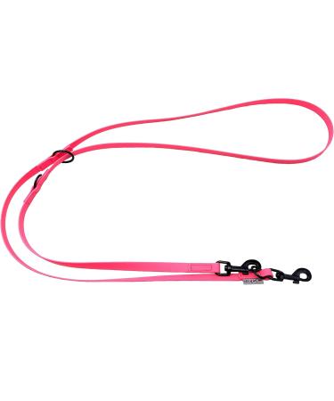 Biothane Dogeline Adjustable Leash for Small & Large Dogs - 2m 2.40m 2.80m 3.50m 5m - Neon Pink 16mm - Buy Online on SooperMarket.com