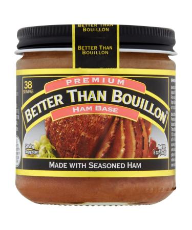 Better Than Bouillon Premium Ham Base, Made with Seasoned Ham, Blendable Base for Added Flavor, 38 Servings Per Jar, 8-Ounce Jar (Pack of 1) 8 Ounce (Pack of 1)