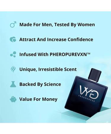 VYG Chrome Eau de Toilette Pheromone Perfume for Men Fragrance Fresh Aquatic Mens Cologne Classic Summer Beach Scent Luxury Perfumes for Men 50ml (1) - Buy Online on SooperMarket.com