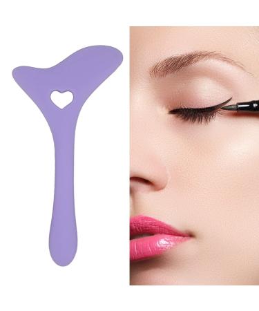 Reusable Silicone Eyeliner & Eyebrow Stencil Set with Cream Applicator - Purple - Buy Online on SooperMarket.com