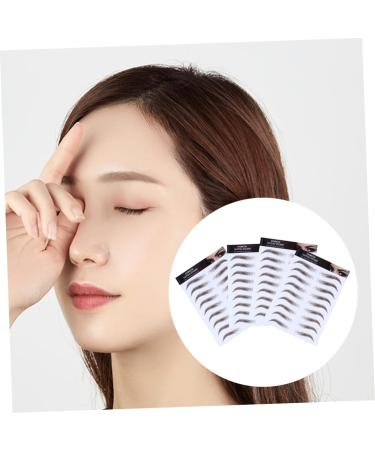 NOLITOY 4pcs Imitation Stimulation Sticker Like Shaping Female Stickers D Eyebrow Hair-like Girl Makeup 21x15cm Brown - Buy Online on SooperMarket.com