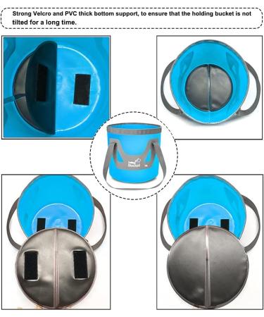 IFWELL Collapsible Bucket 5 Gallon Portable Folding Basin Pail - Blue Yellow 20L-12L - Buy Online on SooperMarket.com