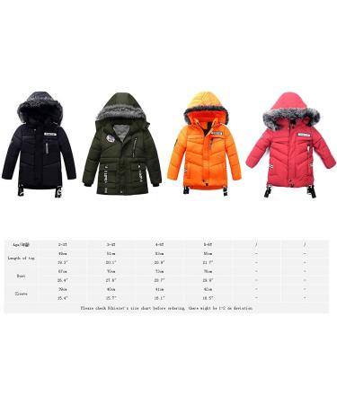 Odziezet Baby Boy Down Coat | Hooded Puffer Zipper Jacket | Orange | 1-2 Years - Buy Online on SooperMarket.com