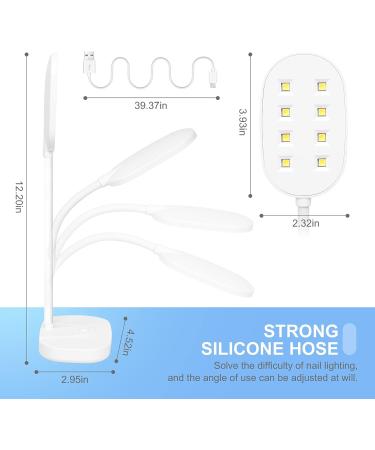 AORAEM 12W LED Nail Lamp | Portable Gooseneck Gel Polish Dryer | Professional White Nail Light - Buy Online on SooperMarket.com
