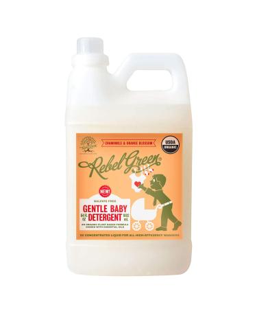 Rebel Green Natural Baby Laundry Detergent, Certified Organic and Hypoallergenic Liquid Laundry Soap for Infants and Babies with Sensitive Skin - 64 Loads