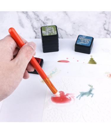 Yoseng Mini Ink Blending Brushes for Card Making - Set of 18 Brushes in 3 Models & 6 Colors - Small Art Blending Tool for Intricate Details - Buy Online on SooperMarket.com