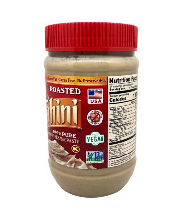 Sesame King Roasted Tahini 16oz Jars (2 Pack) + WYKED YUMMY 4-in-1 Measuring Spoon Bundle - Buy Online on SooperMarket.com