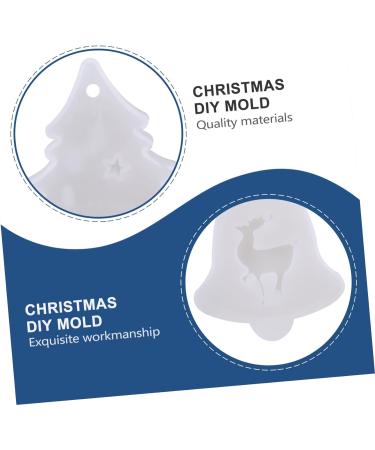 VILLFUL 6pcs Christmas Silicone Molds Christmas Resin Scented Pendant Making Mold Xmas Tree Pan Christmas Fondant Christmas DIY Mold Handmade Mold Silica Gel Christmas Tree Accessories - Buy Online on SooperMarket.com