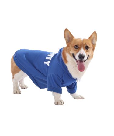 Dog Hoodie Fashion Soft Cotton Pet Hoodie Hooded Clothes Warm Autumn Winter Coat T-Shirt Costume Apparel for Small Dogs Medium Dogs (Medium Blue) Medium Blue