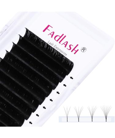 Fadlash Easy Fan Lashes C Curl 0.07 14mm Single Lashes Russian Lashes Natural Look Self Fanning Eye Lashes Automatic Blooming Russian Eyelashes Extensions(0.07-C-14) 14 mm 0.07-C