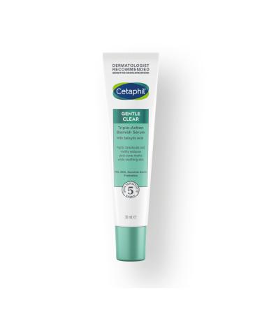 Cetaphil Gentle Clear Triple-Action Blemish Serum 30ml with 0.5% Salicylic Acid and Niacinamide for Blemish-prone Sensitive Skin