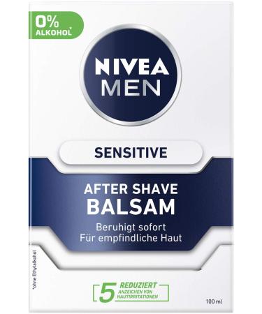 Nivea Men Sensitive After Shave Balm 3-Pack (3 x 100ml) - Soothing Skin Care with Chamomile & Vitamin E - Buy Internationally - Buy Online on SooperMarket.com