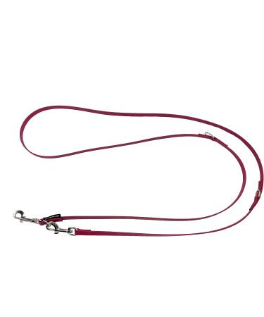 Biothane Dog Leash for Small & Large Dogs - Adjustable Lengths 2m to 5m 9mm & 16mm Widths Bordeaux Color Durable with Silver Hook - Buy Online on SooperMarket.com