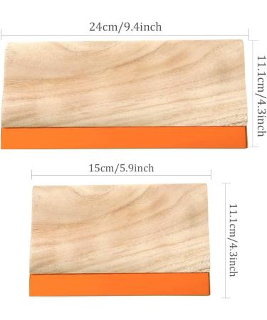 Caydo 2-Piece Screen Printing Squeegee Set - 75 Durometer Wooden Ink Scraper - 9.4 and 5.9 Inch Sizes - Buy Online on SooperMarket.com
