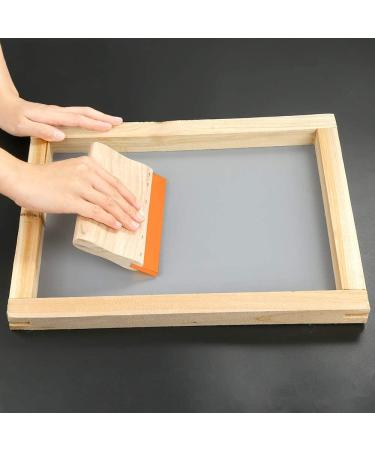Caydo 2-Piece Screen Printing Squeegee Set - 75 Durometer Wooden Ink Scraper - 9.4 and 5.9 Inch Sizes - Buy Online on SooperMarket.com