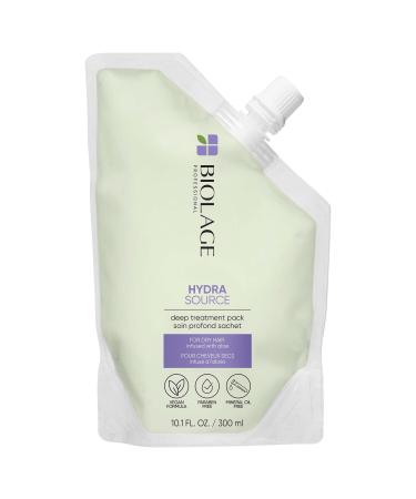 Biolage Hydra Source Deep Treatment Pack | Moisturizing & Strengthening Hair Mask | With Aloe | For Dry Damaged Hair | Paraben Free | 10. 1 Fl. Oz