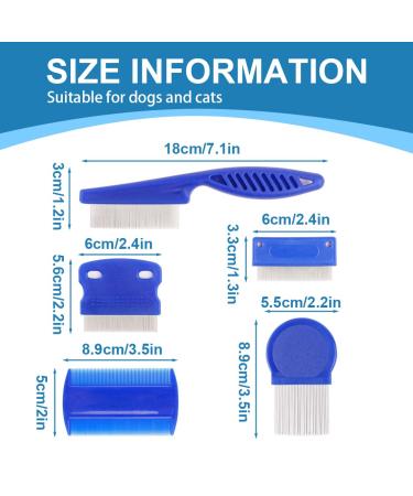 KQNM 6-Part Flea Comb Set for Dogs & Cats | Pet Tearing Stain Remover | International Shipping Available - Buy Online on SooperMarket.com
