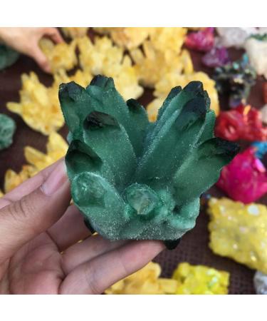Specimen Healed 260g Natural Crystal Green Ghost Crystal Cluster As a Gift kaixun