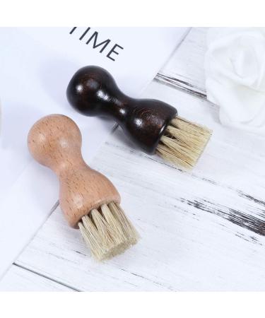EXCEART Shoe Brush Cream Applicator Wooden Shoe Shine Brushes Polish Paste Jar Dauber Bristles Shaft Slotted for Boots Shoes & Other Leather Care - Buy Online on SooperMarket.com
