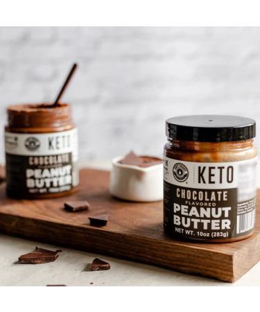 Keto Chocolate Peanut Butter Spread with MCT Oil | Vegan, Low Carb, Dairy-Free | 10 oz - Buy Online on SooperMarket.com
