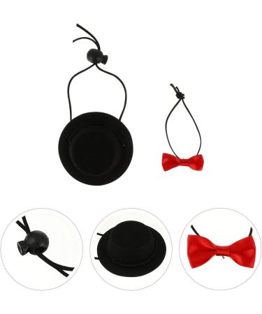 POPETPOP Guinea Pig Outfit Hamster Hat and Bowtie Set - Small Animal Costume for Parties and Festivals - Perfect for Rats, Sugar Gliders, Rabbits, Chinchillas, Ferrets, and Cats - Black - Buy Online on SooperMarket.com