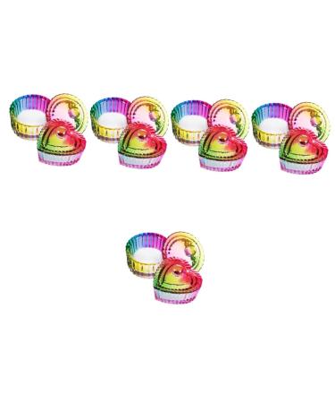Beavorty 10 Pcs colorful crystal cup acrylic nails glass storage bowl glass bowls monomer dishes with lids nail art cup colored glass monomer acrylic nail liquid nail brush manicure