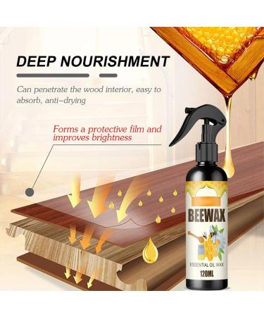 LONGLUAN Natural Micro-Molecularized Beeswax Spray Molecularized Beeswax Spray Bees Wax Furniture Polish and Cleaner Antique Furniture Cleaner Crack and Scratch Renovation Care Wax (2pcs) - Buy Online on SooperMarket.com