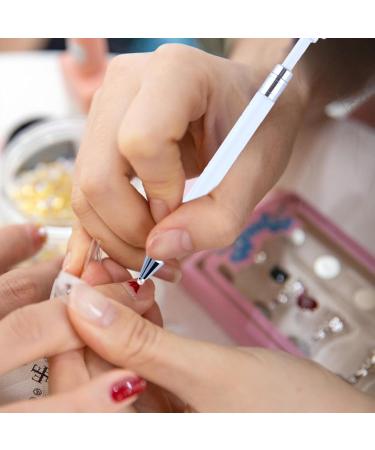 Nail Art Drill - Manicure Dotting Pencil for Artistic Nails Manicure Art Pencil for Nails Lightweight Portable Nail Tool for Home Travel White - Buy Online on SooperMarket.com