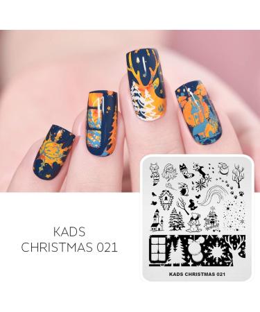 Alexnailart Christmas Halloween Nail Stamping Plate (CHRISTMAS 021) - Manicure Templates for Festive Nail Art - Buy Online on SooperMarket.com
