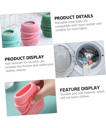 FRCOLOR 3pcs Set hair removal washer drying ball cleaning ball Washing Machine Soap fabric softener dispenser Winding laundry washing Anti-tangle Laundry ball detergent - Buy Online on SooperMarket.com