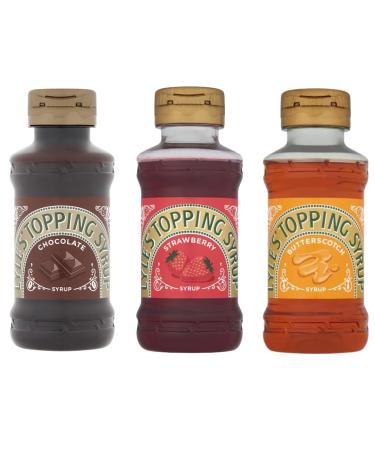 Squeezy Chocolate Syrup 325g with Squeezy Strawberry Syrup 325g & Squeezy Butterscotch Syrup 325g - Bundle Consisting of Lyle's x3 Pack