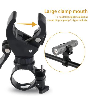 Buy Mhymx 360 Rotatable Bicycle Light Bracket - Universal Flashlight Holder for Bikes (Black) | Shop Now - Buy Online on SooperMarket.com