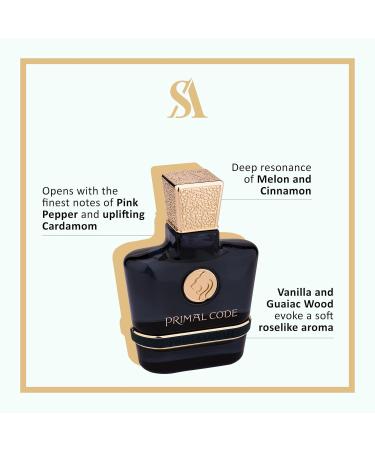 Swiss Arabian Primal Code - Luxury Products From Dubai - Long Lasting Addictive Personal EDP Spray Fragrance - Seductive Signature Aroma - 3.4 Oz Herbal 3.4 Ounce (Pack of 1) - Buy Online on SooperMarket.com