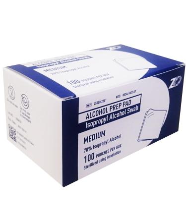 100-Pack Alcohol Prep Pads - Sterile Individually-Wrapped Isopropyl Cotton Swabs - Buy Online on SooperMarket.com