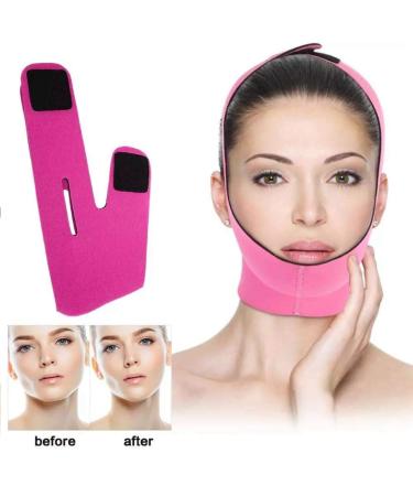 Face Slimming Strap & Facial Mask - Double Chin Reducer for Women | Thin Neck Facelift | Rose Red - Buy Online on SooperMarket.com