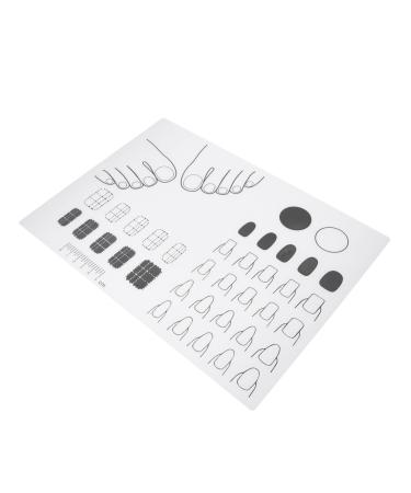 FOYTOKI Silicone Manicure Pad U as Acrilicas Silicone Nail Art Mat Fingernail Mat Silicone Manicure Mat Nail Polish Mat Manicure Tools Acrylic Nail Silicone Mat Silica Gel Makeup Charm 28x20cm As Shown